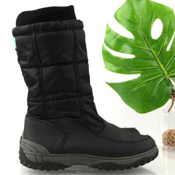 Cougar Womens Devon Snow Boot Size 7 Black Nylon Waterproof Quilted Pull On - Picture 4 of 10